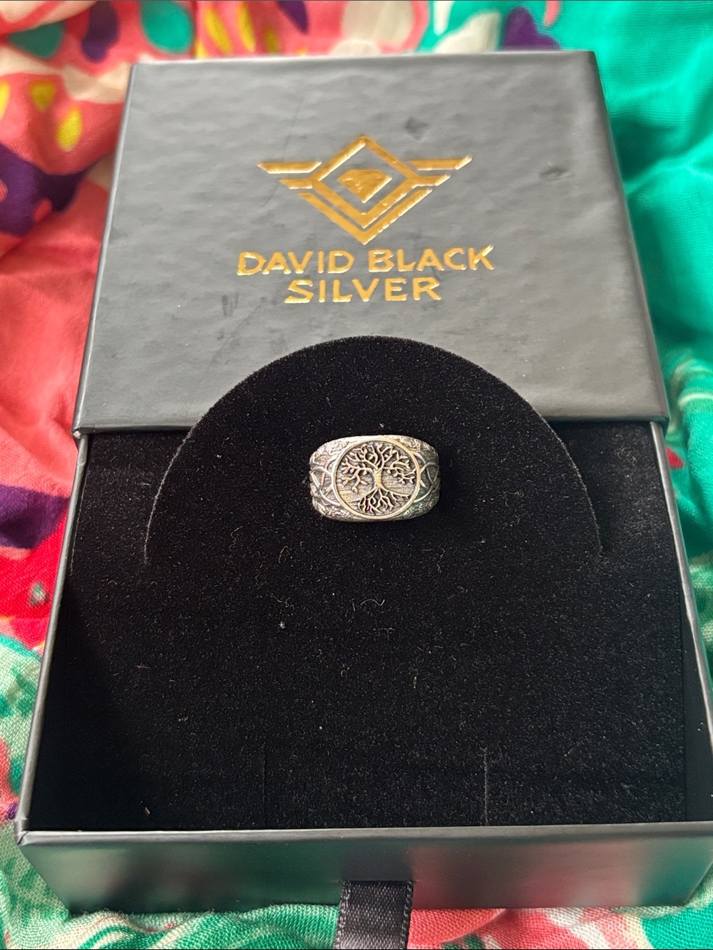 Brand New 925 Sterling Silver Tree of Life Ring Yggdrasil Engraved Viking Norse